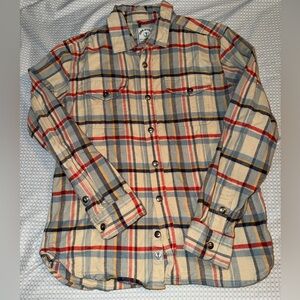 NWOT Iron & Resin Folsom Flannel - Cream/Multicolor - Men’s size M